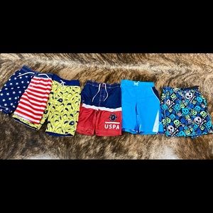 Boys Size small swim trunks 5 pair